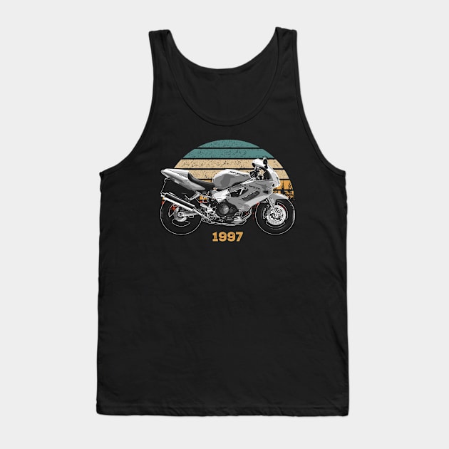 vtr1000 1997 Vintage Motorcycle Design Tank Top by Madisen Harvey